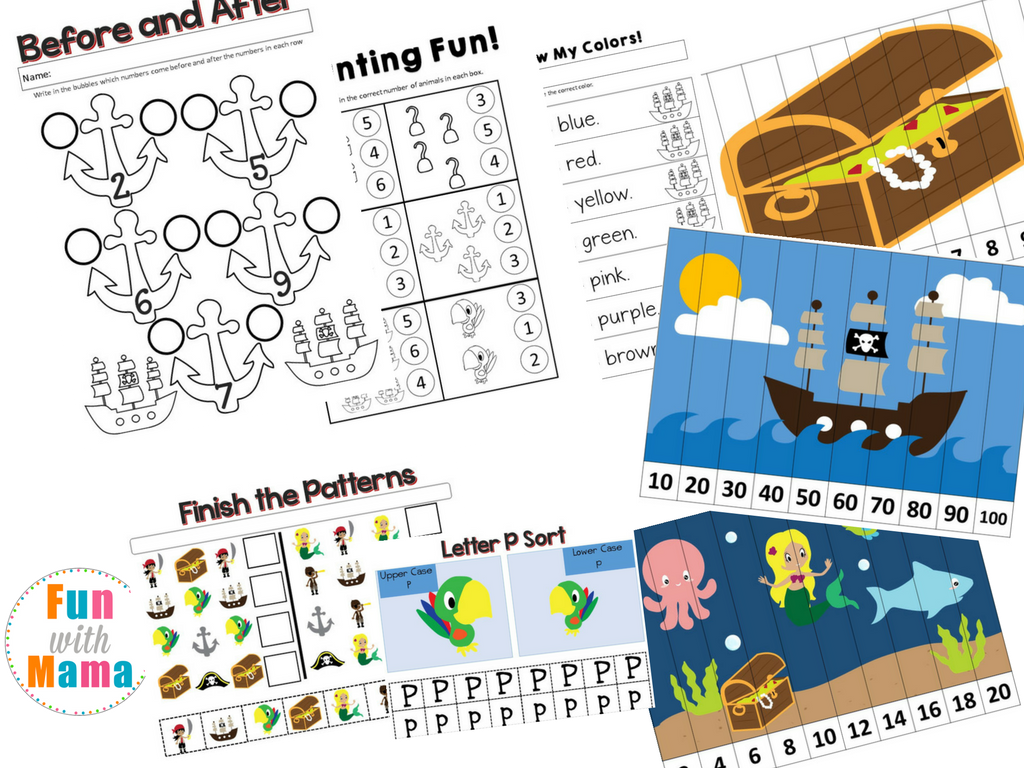 52 Page Pirates Preschool Activity Pack