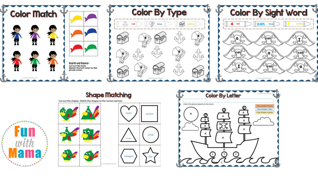 52 Page Pirates Preschool Activity Pack