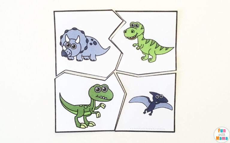 Dinosaur Preschool Printable Pack - Fun with Mama