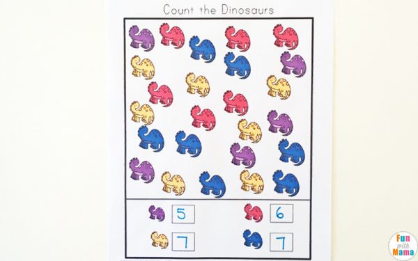 Dinosaur Preschool Printable Pack - Fun with Mama