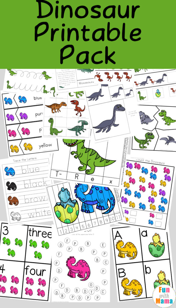 Dinosaur Lovers will enjoy this fun Dinosaur Preschool Printable Pack aimed at children ages 3 - 8.