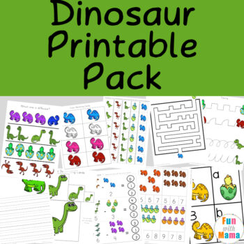 Dinosaur Lovers will enjoy this fun Dinosaur Preschool Printable Pack aimed at children ages 3 - 8.