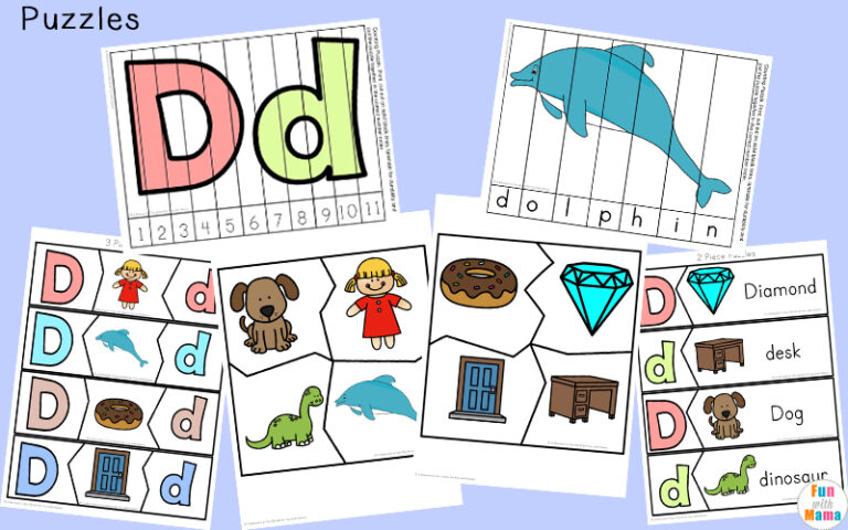 Letter D Worksheets + Activities - Fun with Mama