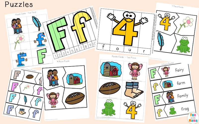 Free printable letter f activities, worksheets, crafts and learning pack.