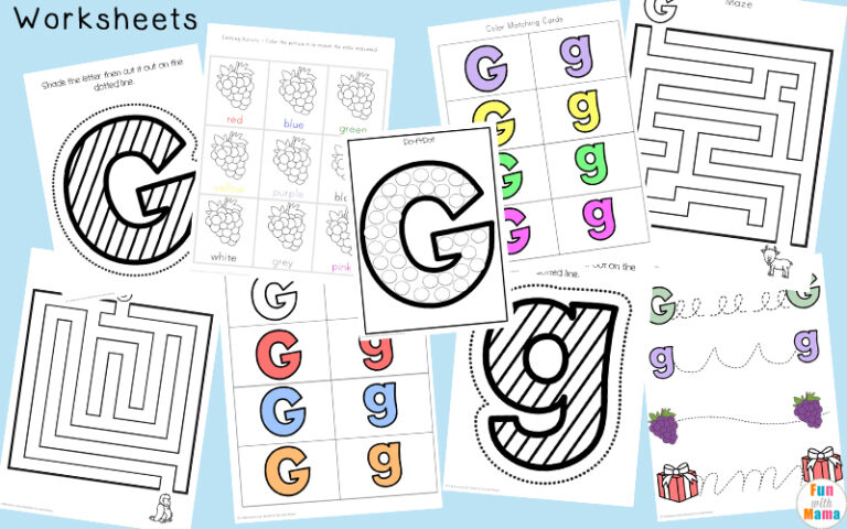 Letter G Worksheets - Fun with Mama