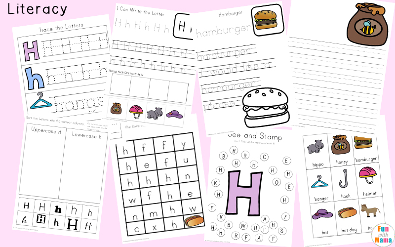 letter h handwriting worksheets