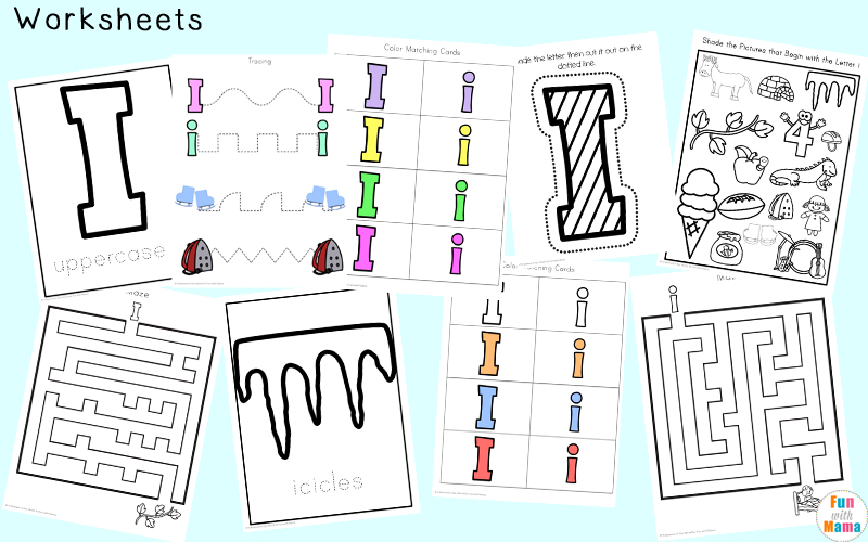 letter i worksheets 