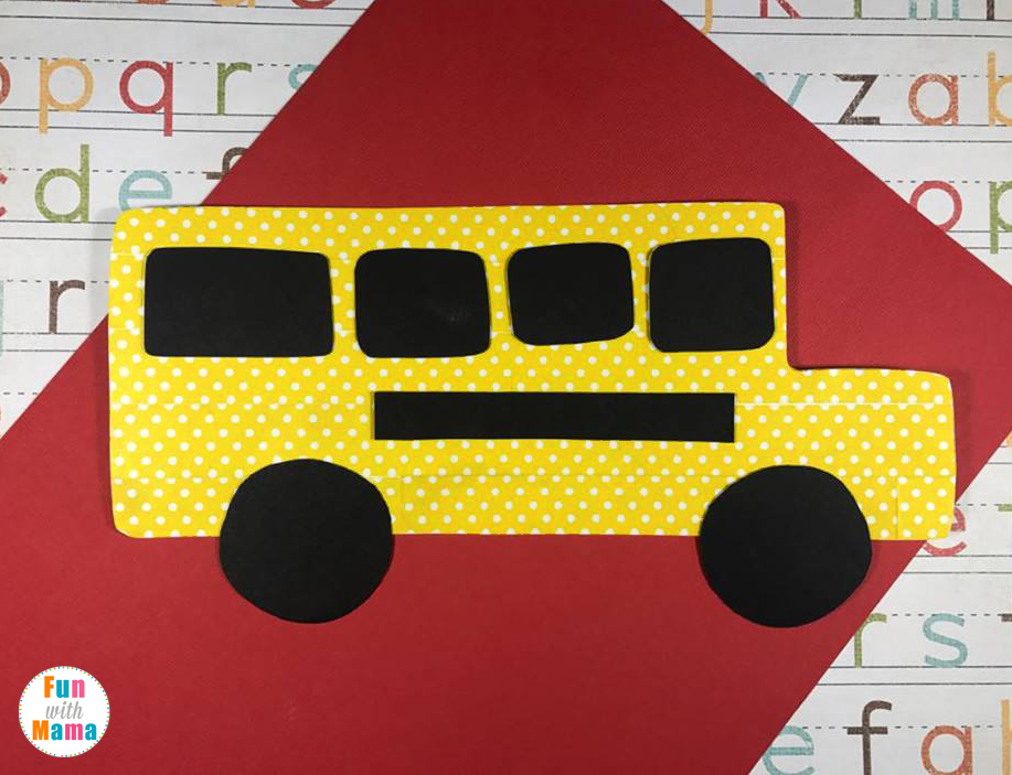 Washi Tape School Bus Craft For Kids. Perfect for back to school or to tie with the children's book: The Wheels On The Bus