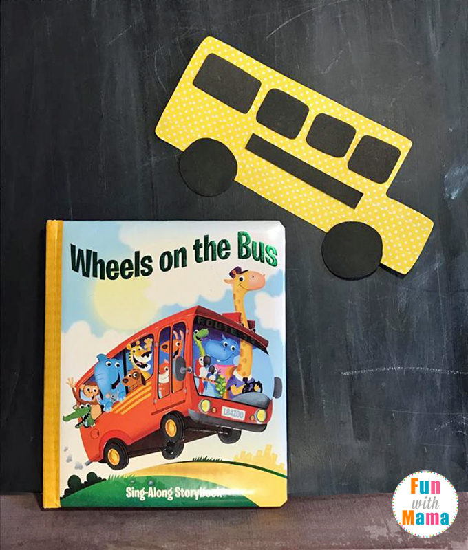 Washi Tape School Bus Craft For Kids. Perfect for back to school or to tie with the children's book: The Wheels On The Bus