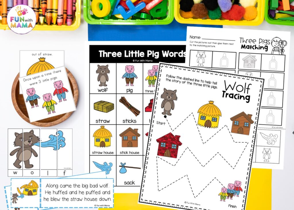 Three Little Pigs activities for preschoolers