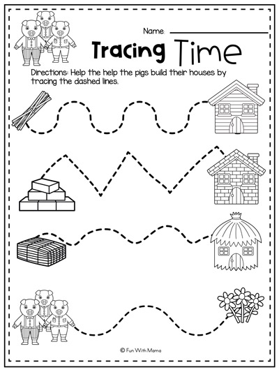 three little pigs worksheets