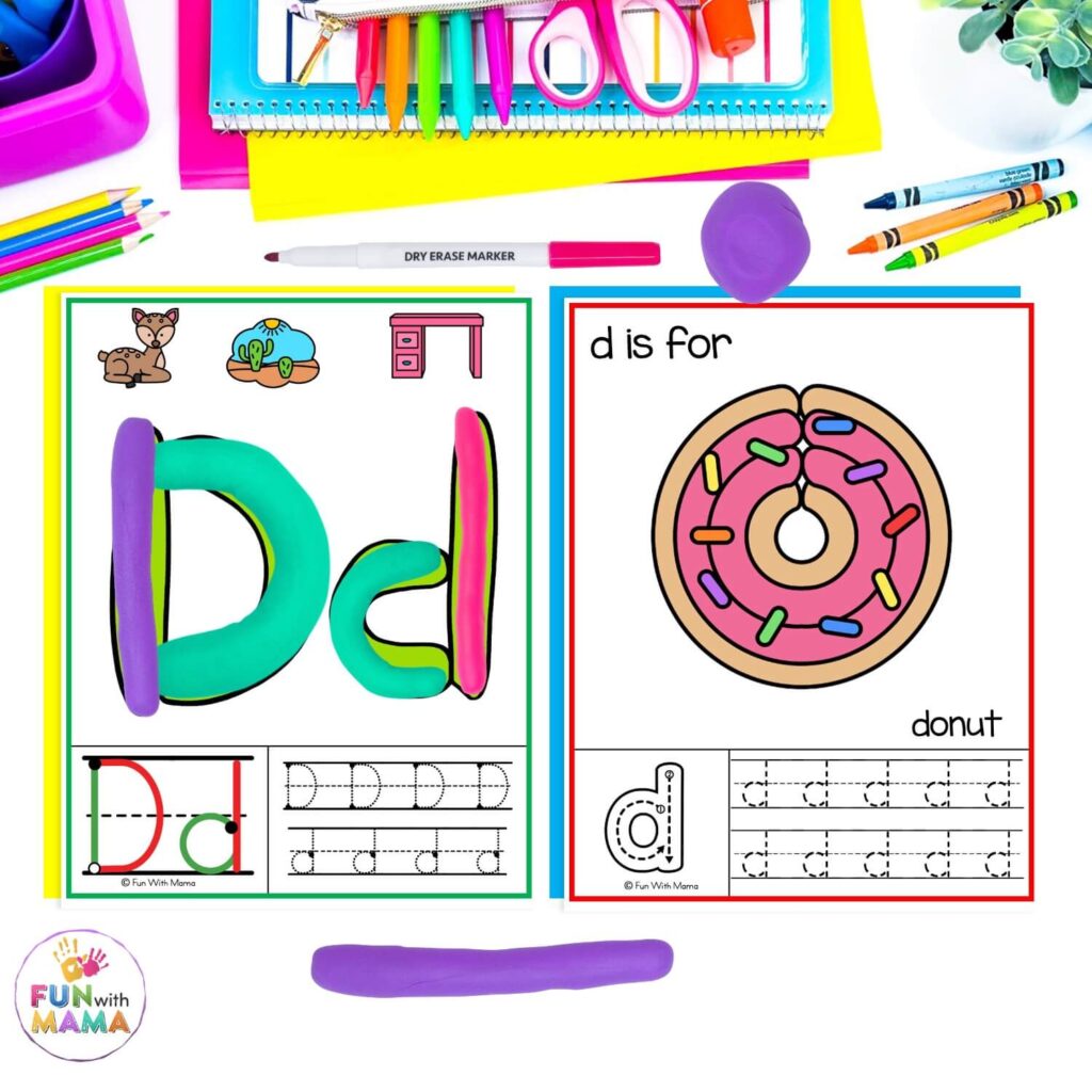 LETTER D PLAY DOUGH MAT