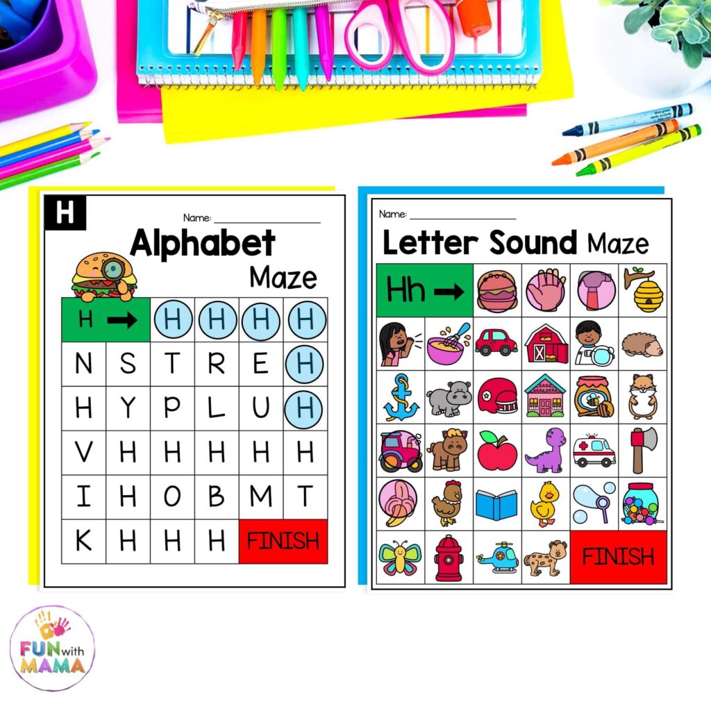alphabet mazes