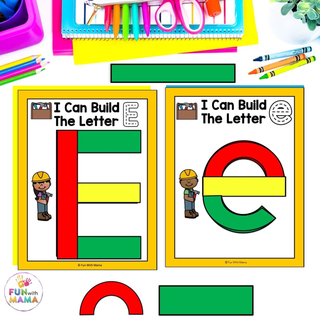 letter e build the letter