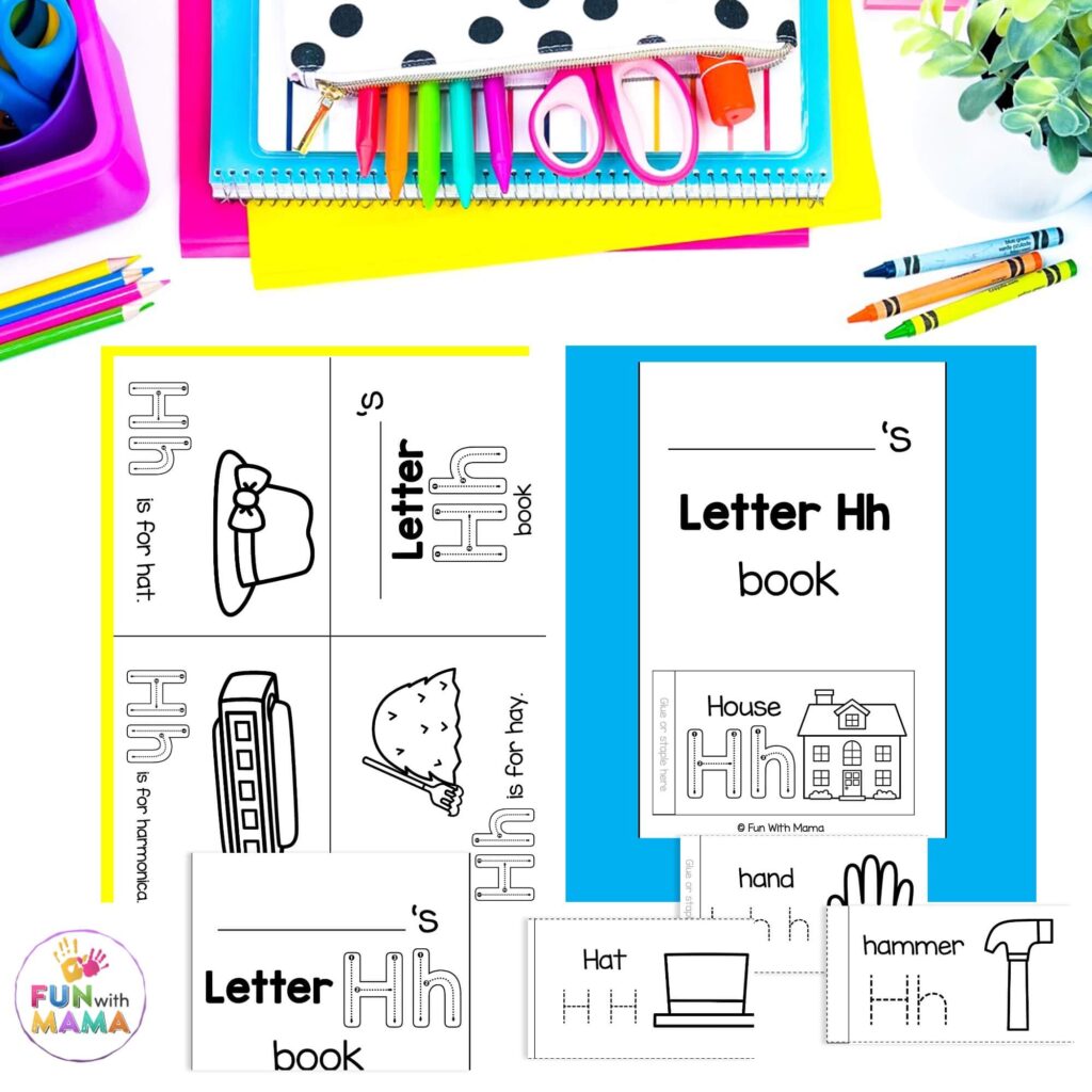 letter h mini book