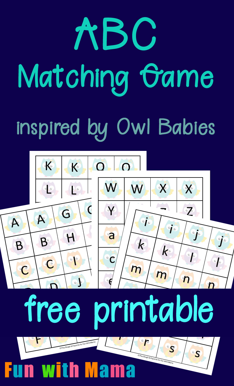 Free Printable Baby Owl ABC Matching Game Inspired By Owl Babies Children's Book