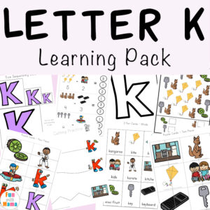 Free printable letter k activities, worksheets, crafts and learning pack.