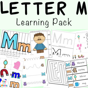 Free printable letter m activities, worksheets, crafts and learning pack.