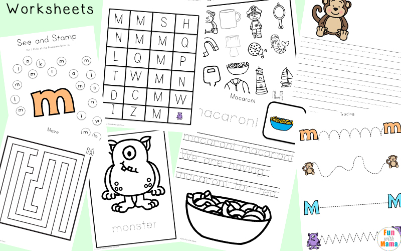 letter m worksheets