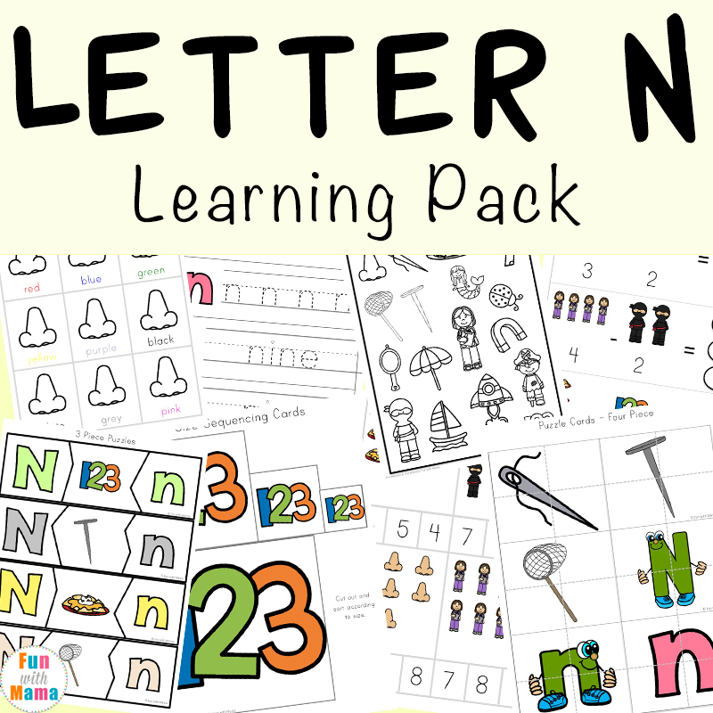 Letter N Worksheets Fun with Mama