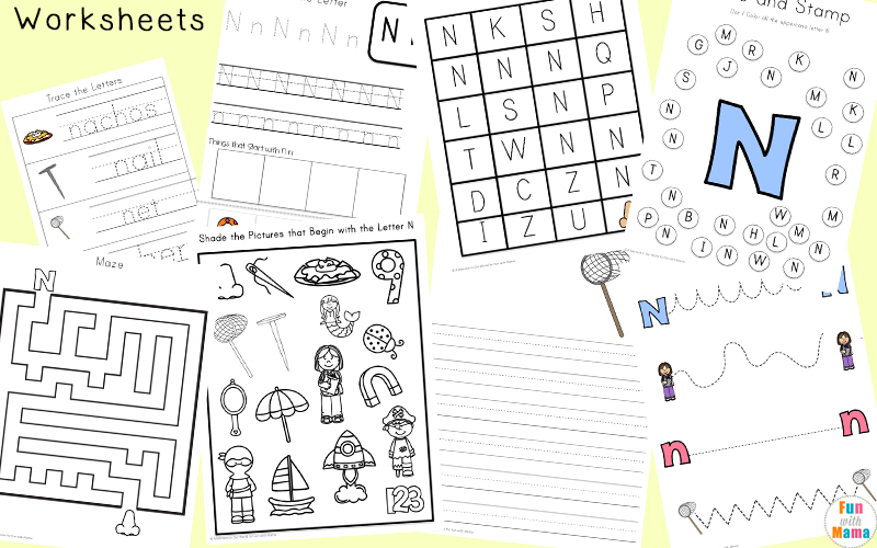 letter n worksheets