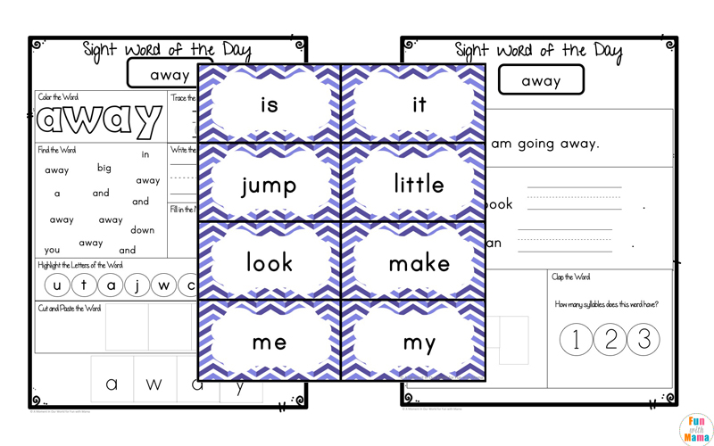 dolch pre primer sight word worksheets