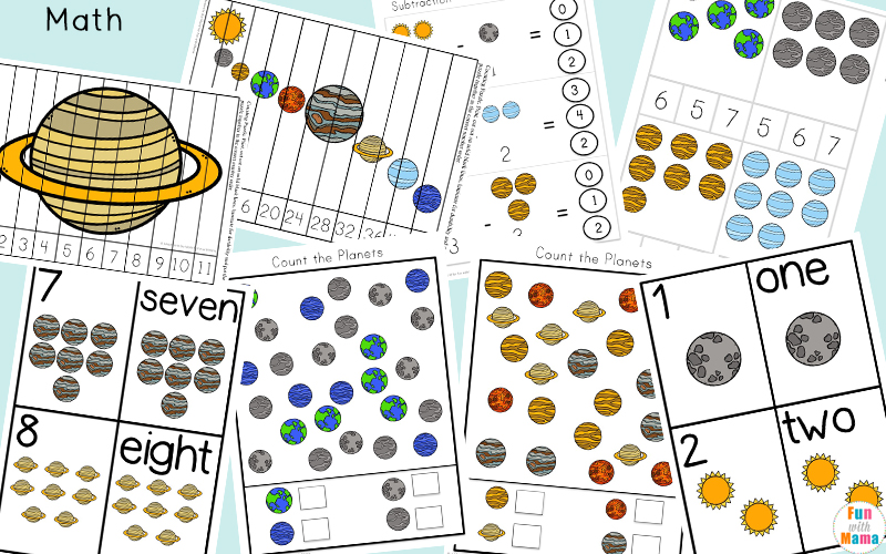 This printable pack is out of this world! Kids will have a blast working on their literacy, numeracy and handwriting skills with this free Solar System Printable Pack.