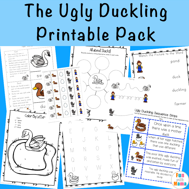 The Ugly Duckling Printables Pack Fun with Mama