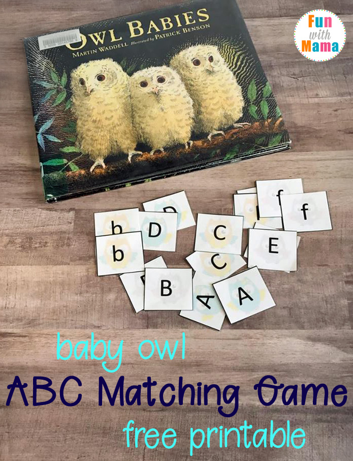Free Printable Baby Owl ABC Matching Game Inspired By Owl Babies Children's Book