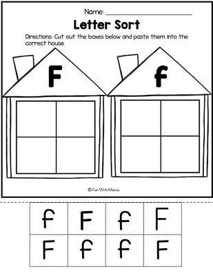 LETTER F WORKSHEETS