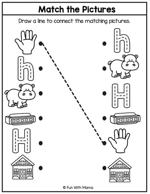 letter h worksheet 16