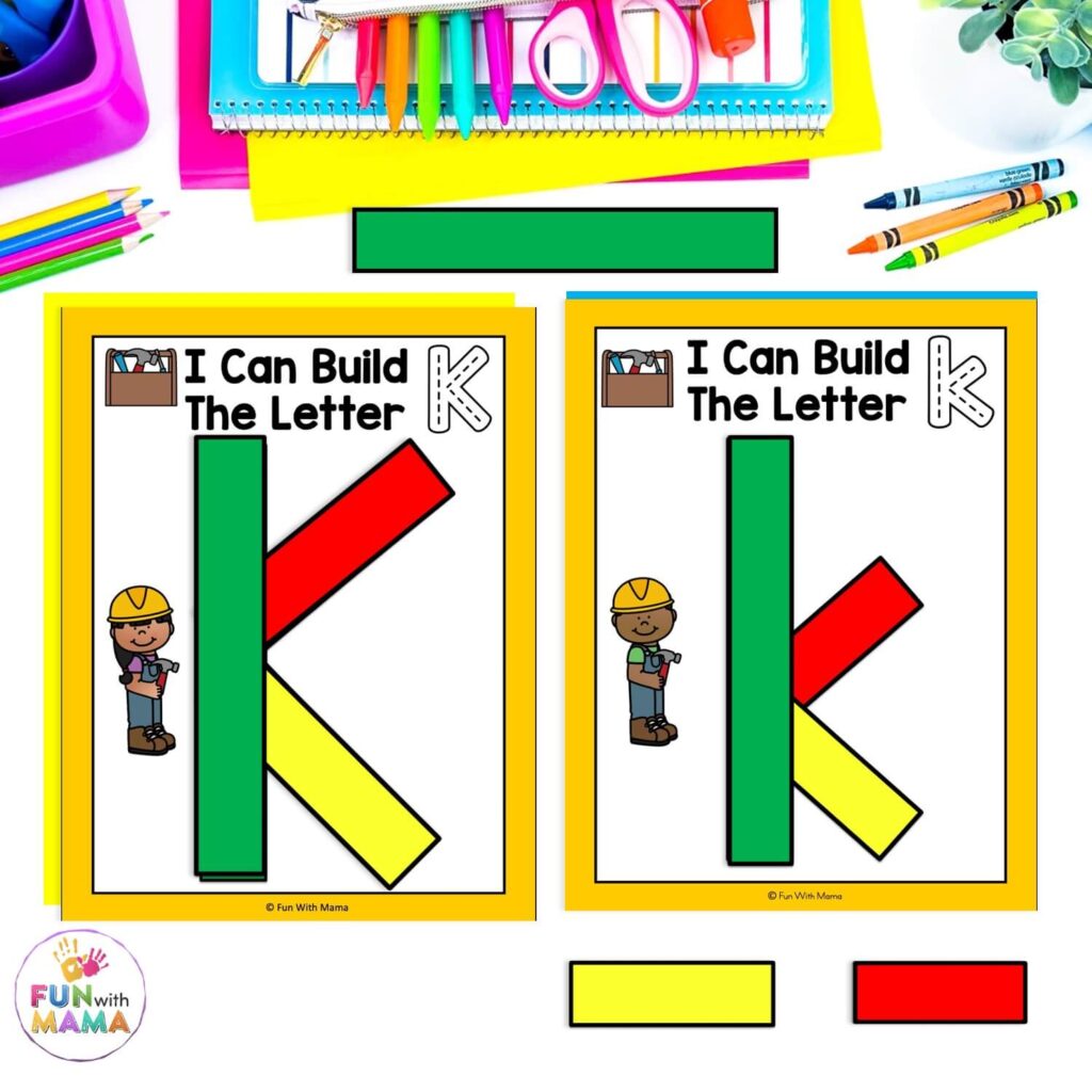 build the letter k mat
