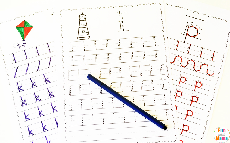 Alphabet Handwriting Worksheets - Fun with Mama