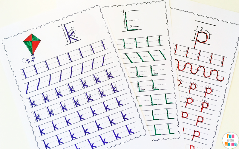 Alphabet Handwriting Worksheets - Fun with Mama