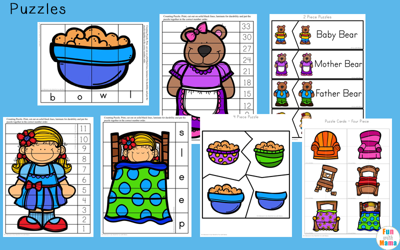 goldilocks and the three bears activities for kindergarten