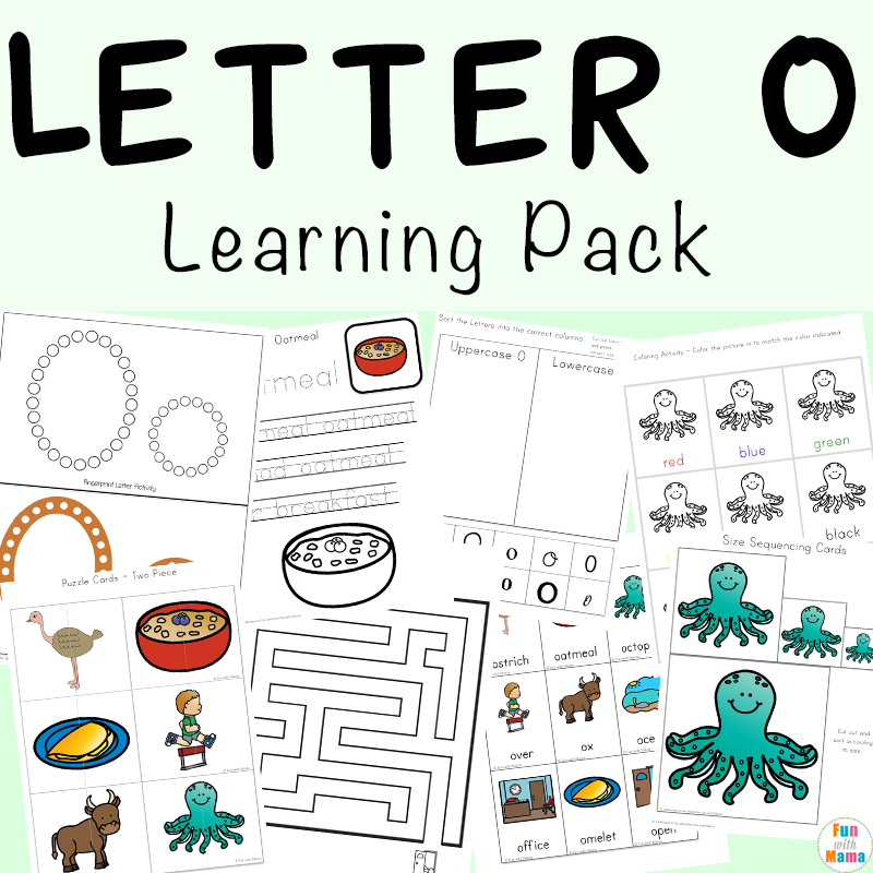 Letter of the week: LETTER O-NO PREP WORKSHEETS- LETTER O Alphabet Lore theme
