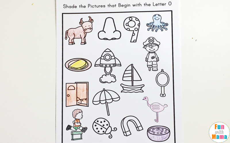letter o coloring pages
