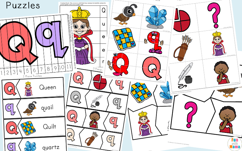 Printable Games For Kids - Letter Q