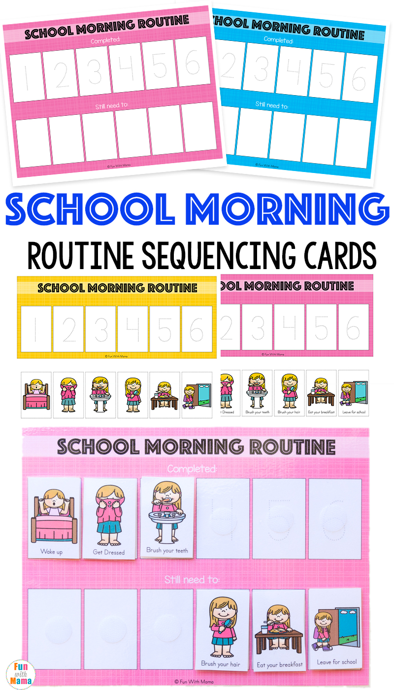 Kids Schedule Morning Routine For School - Fun with Mama