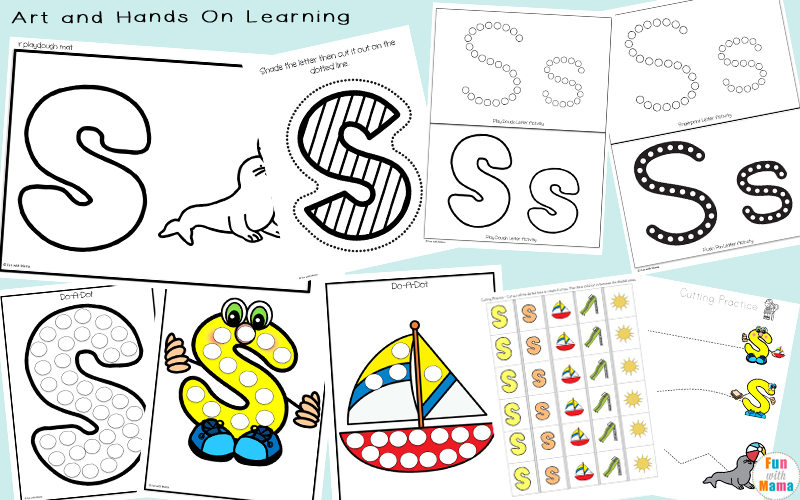 Using Art and Hands On Learning To Practice The Letter S. 