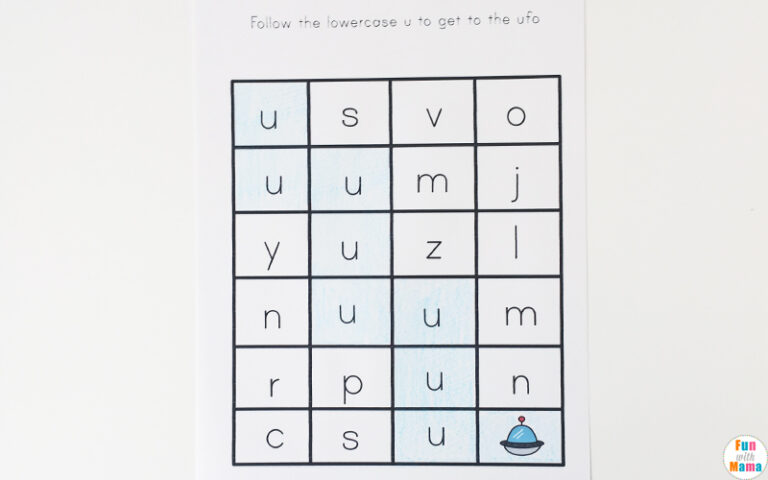 Letter U Worksheets for Preschool + Kindergarten Pack - Fun with Mama