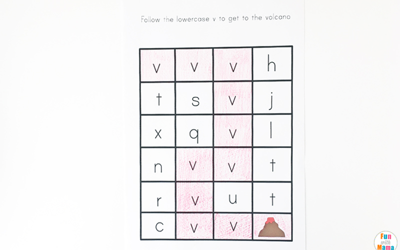 Fine motor skills and letter recognition collide with this fun printable maze for kids. 