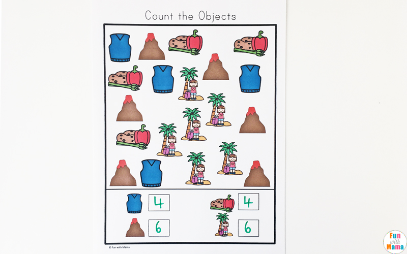 A simple math activity in printable form inspired by the Letter V. 