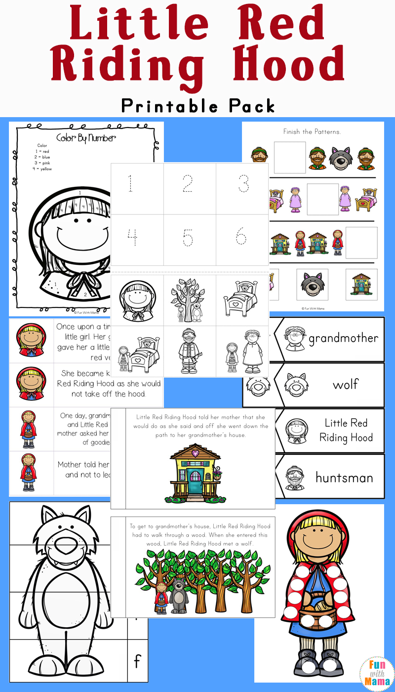 Little Red Riding Hood Printables and Activities Pack Fun with Mama