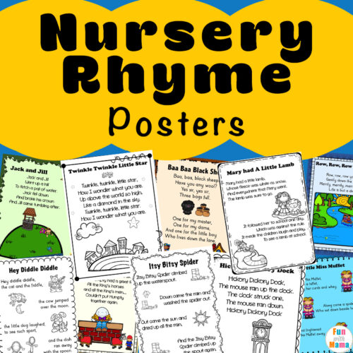 Nursery Rhymes Printables Posters - Fun with Mama