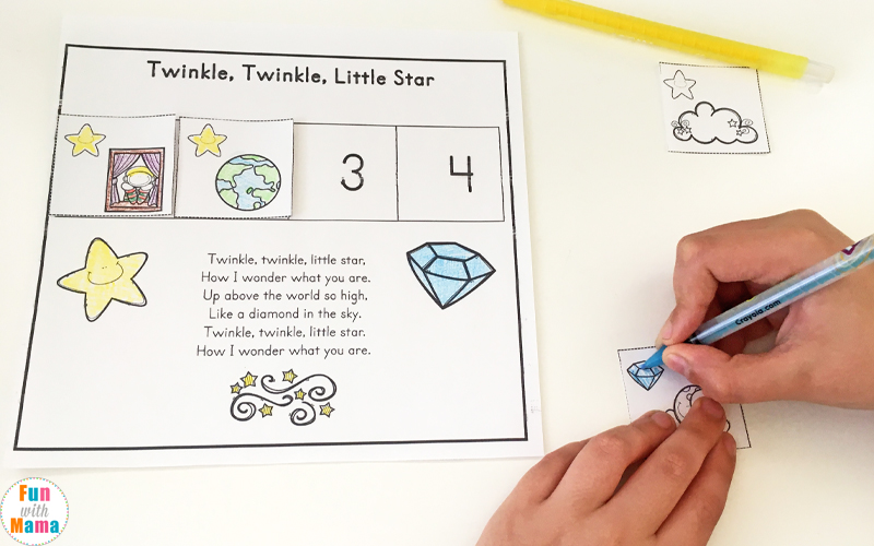 twinkle twinkle little star sequencing activity printable