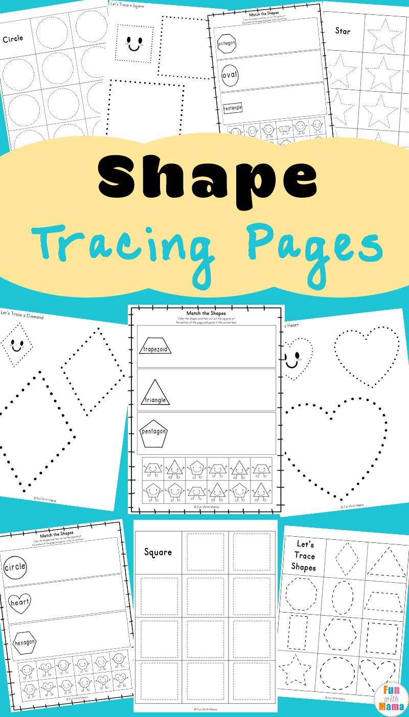 Tracing Shapes Worksheets Fun With Mama