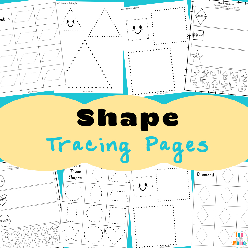 Tracing Shapes Worksheets Fun With Mama