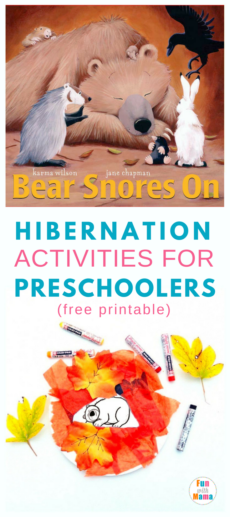 Bear snores On| Ideas| Fun| Preschool| Free printables| Craft