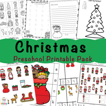 preschool printable christmas worksheets